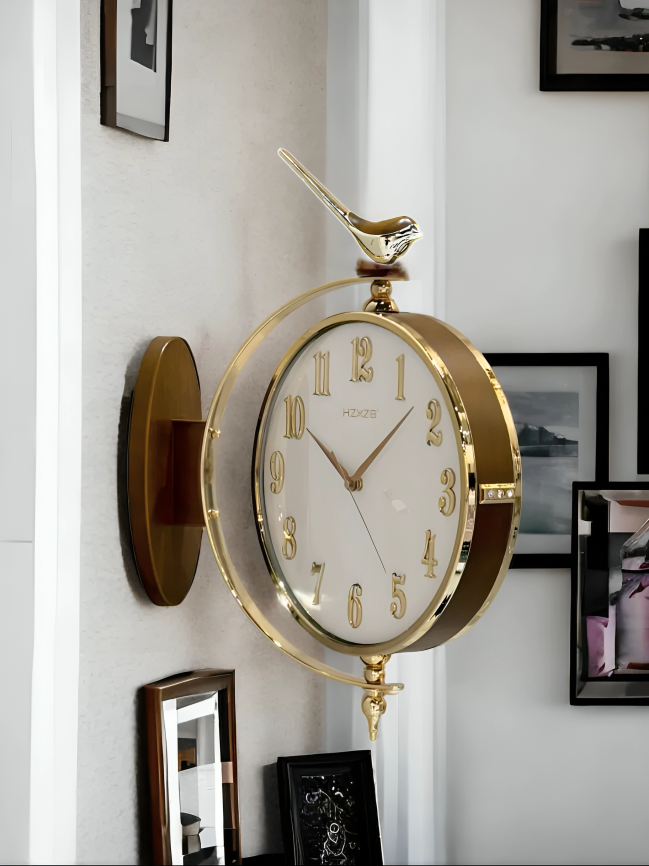 DOUBLE-SIDED WALL CLOCK