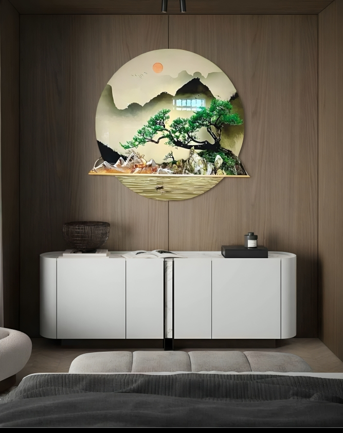 Marvellous Mountain View Wall Art With LED