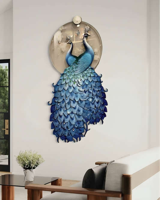 STUNNING PEACOCK WALL ART WITH LED