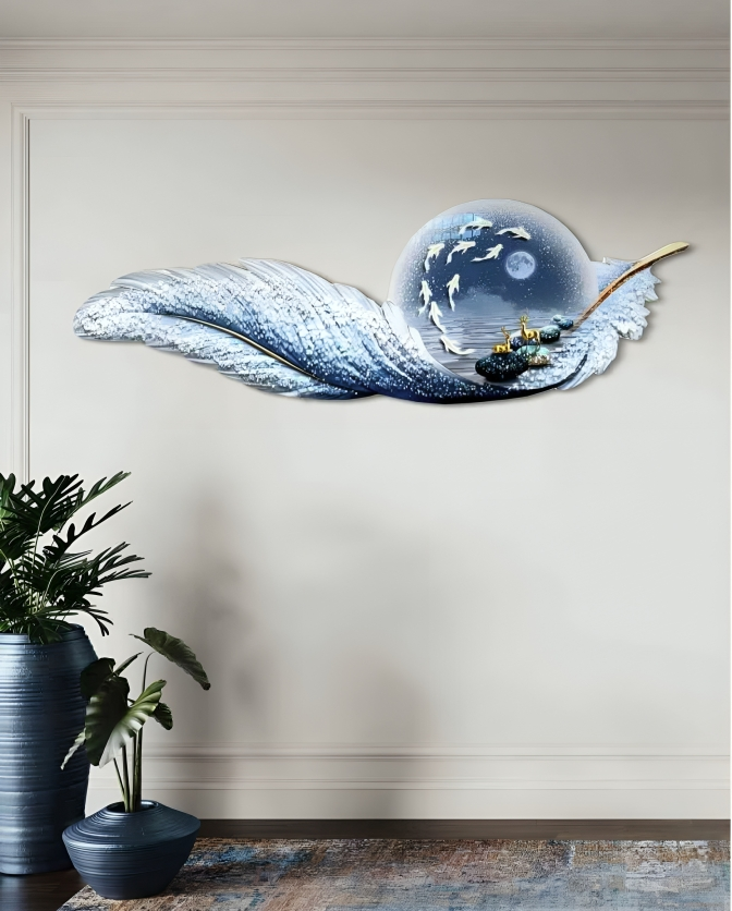 Remarkable Sea Fish Wall Art With LED