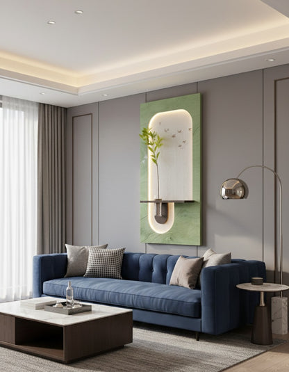 Birdlight Harmony – LED Sandstone Sculpture with Nature Accent