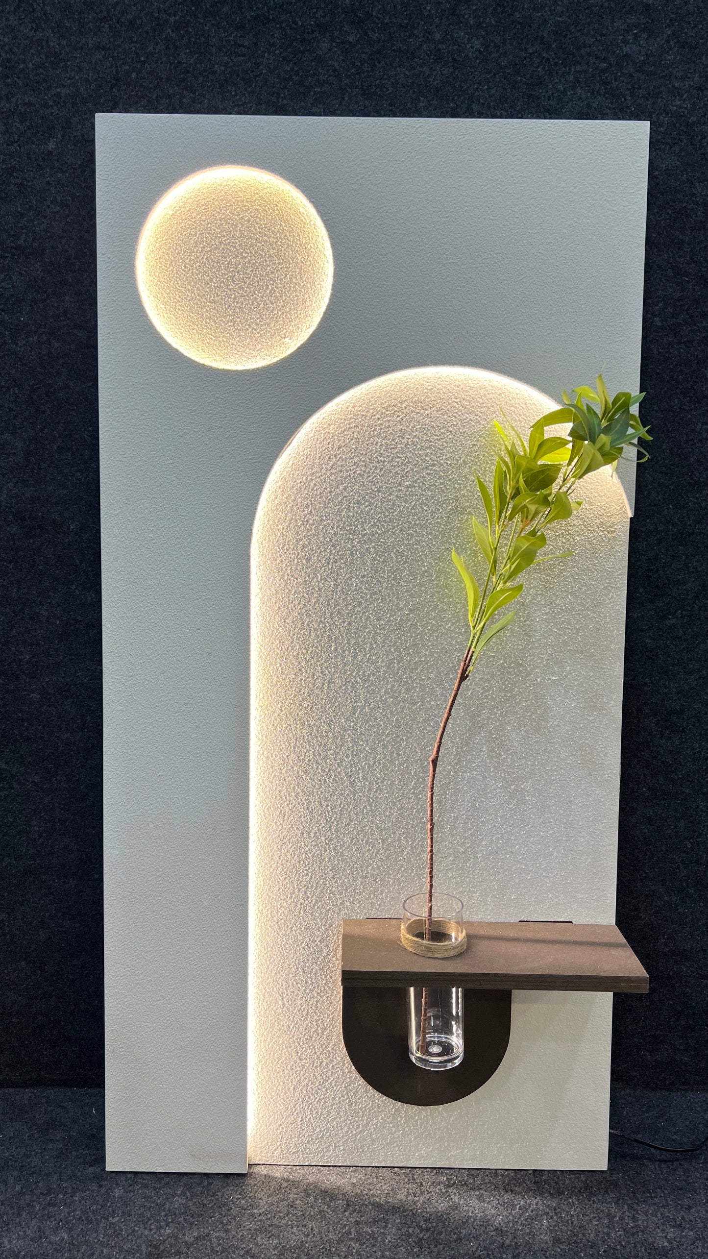 Moon & Arch – Modern LED Sandstone Sculpture