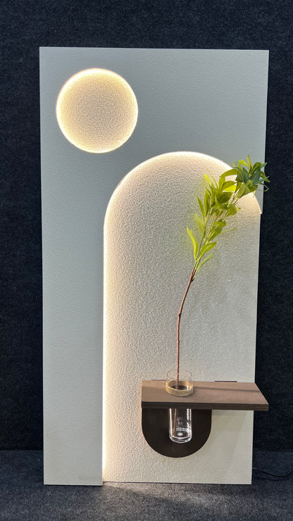 Moon & Arch – Modern LED Sandstone Sculpture