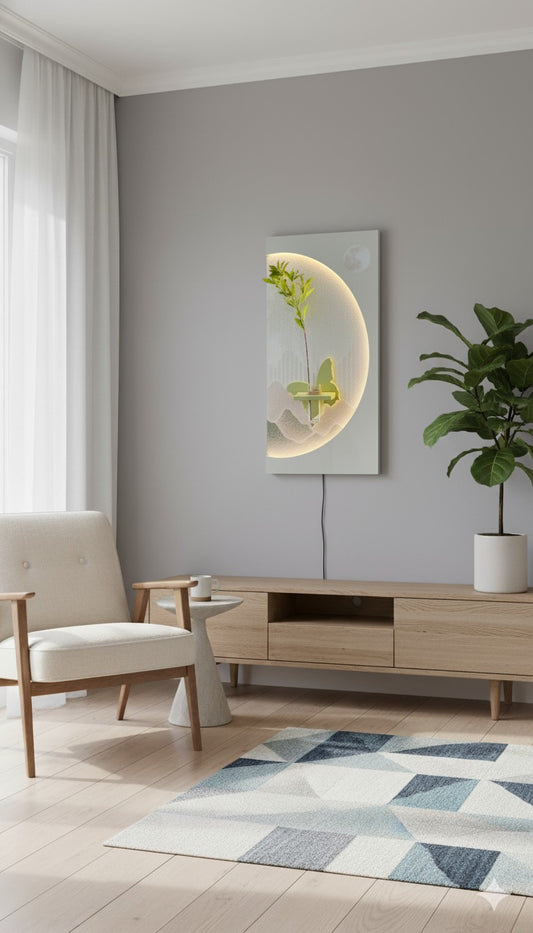 Crescent Coast – LED Sandstone Wall Art with Remote