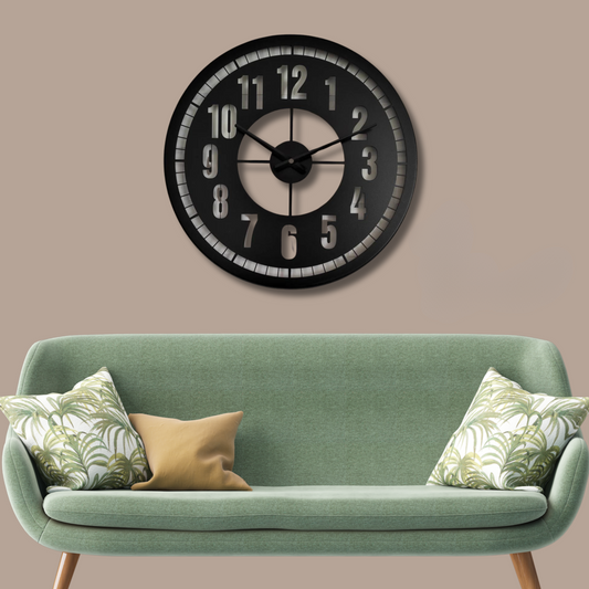 Metal Hanging Wall Clock