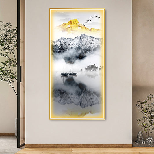 Mountain Crystal Painting With LED