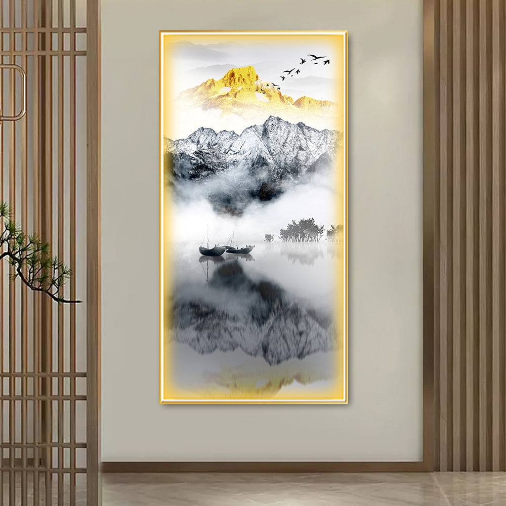 Mountain Crystal Painting With LED