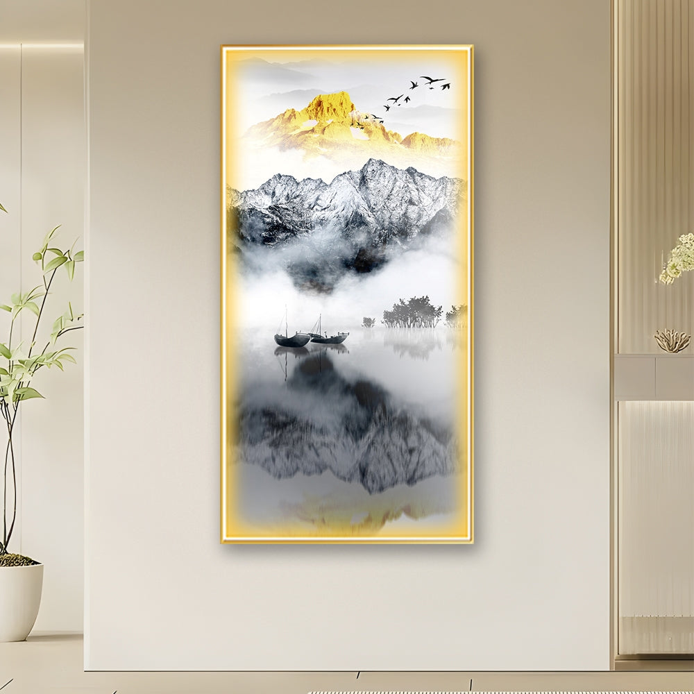 Mountain Crystal Painting With LED