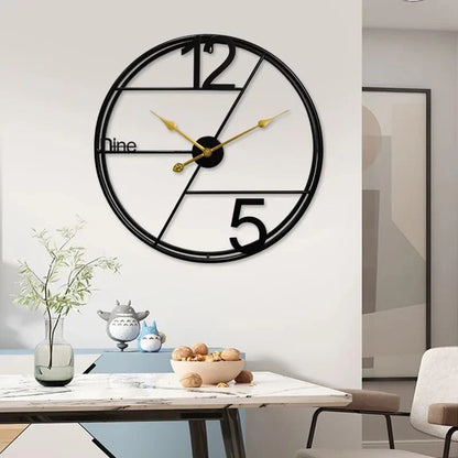 24-Inch Decorative Iron Metal Wall Clock