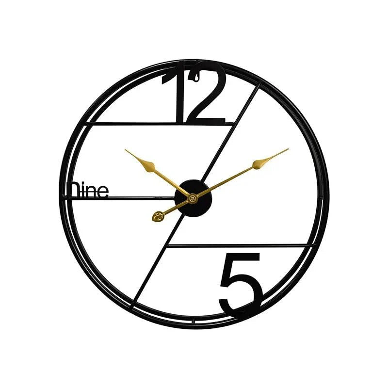 24-Inch Decorative Iron Metal Wall Clock