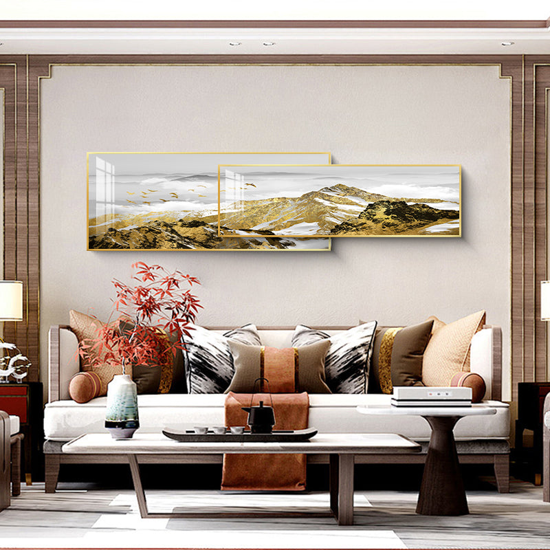 Majestic Horizon Dual-Frame Crystal Wall Art – 30x100 cm & 40x100 cm