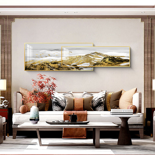 Majestic Horizon Dual-Frame Crystal Wall Art – 30x100 cm & 40x100 cm