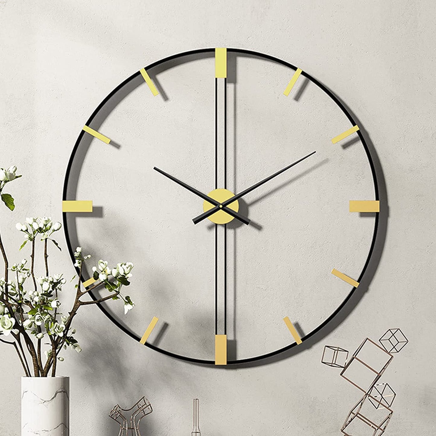 WALL CLOCK MUTE ROUND WALL CLOCKS NON-TICKING BATTERY OPERATED CLOCK FOR LIVING ROOM BEDROOM HOME DECOR
