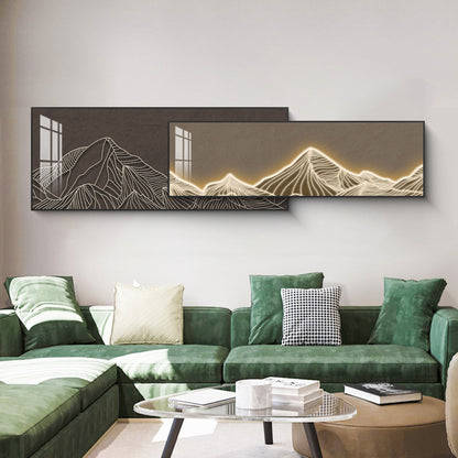 Luminous Ridge Dual-Frame Crystal Wall Art