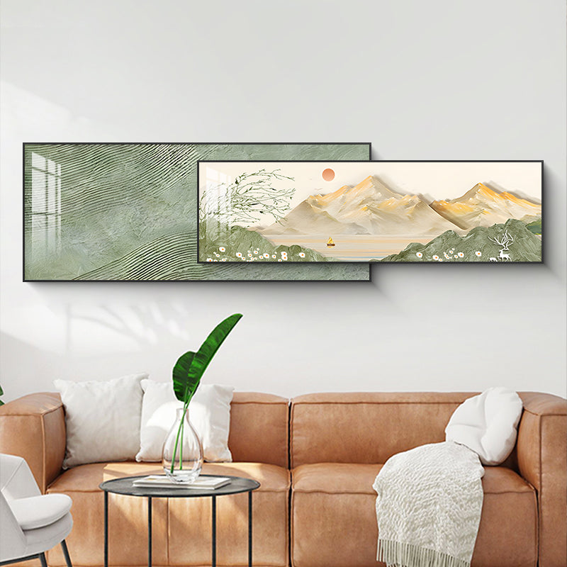 Tranquil Bloom Dual-Frame Crystal Wall Art