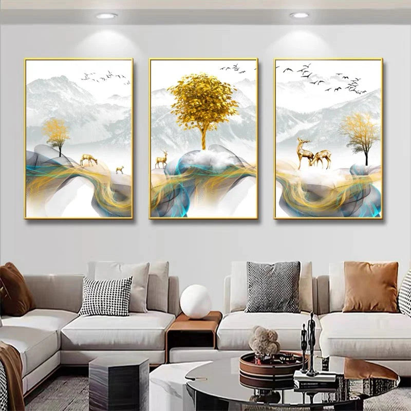 Modern Crystal Wall Art Decoration for Living Room