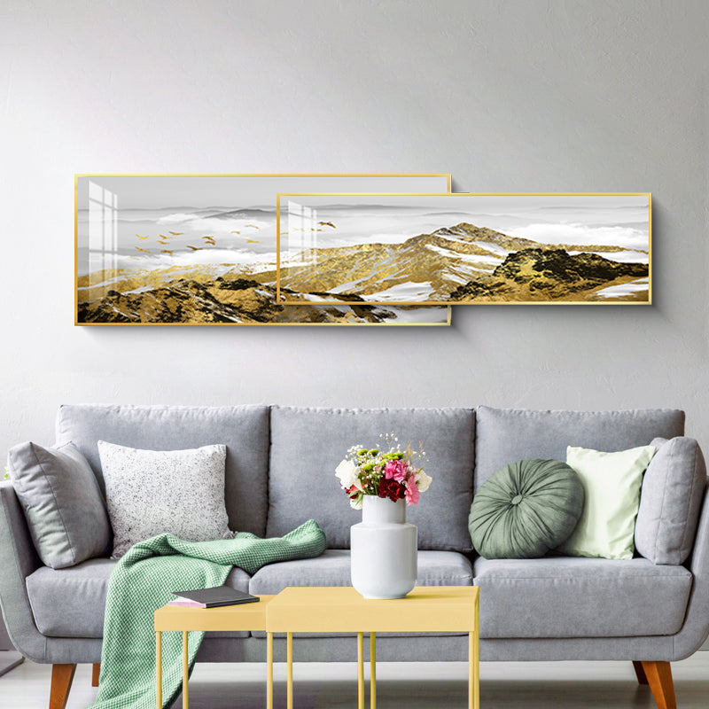 Majestic Horizon Dual-Frame Crystal Wall Art – 30x100 cm & 40x100 cm