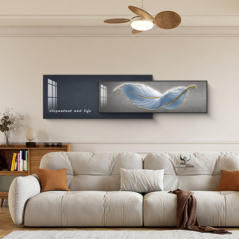 Feather of Grace Dual-Frame Crystal Wall Art