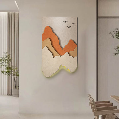 A Minimalist Mountain Landscape Painting