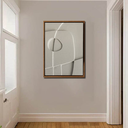 Abstract Geometric Relief Sandstone Painting