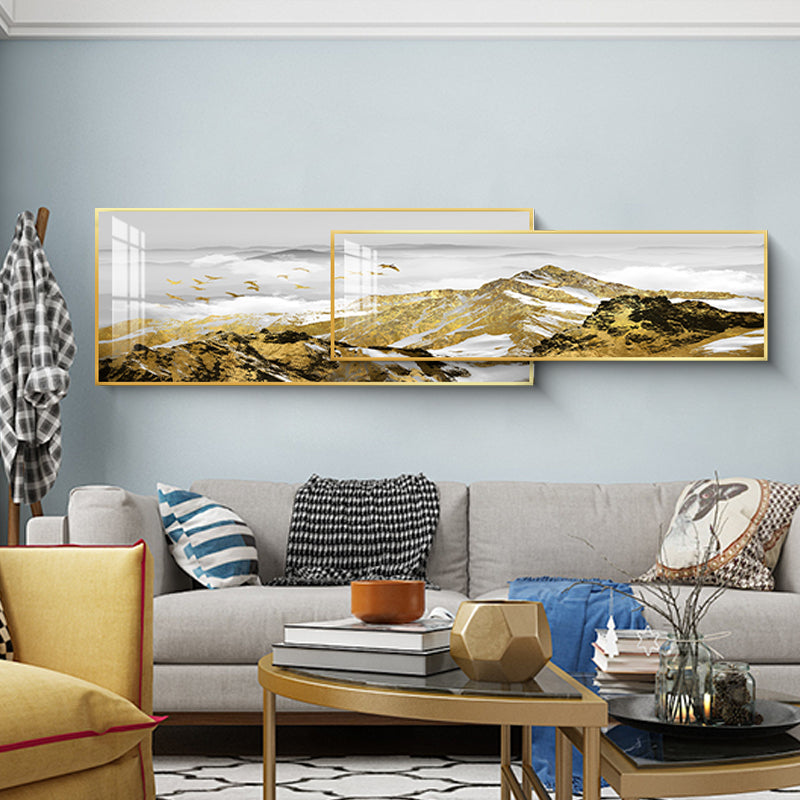Majestic Horizon Dual-Frame Crystal Wall Art – 30x100 cm & 40x100 cm