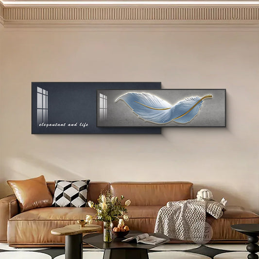 Feather of Grace Dual-Frame Crystal Wall Art