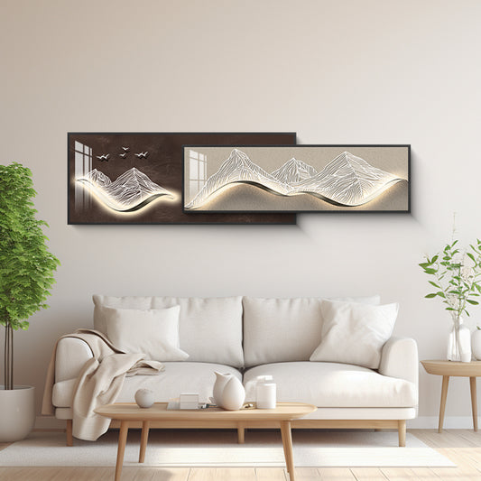Waves of Serenity Dual-Frame Crystal Wall Art