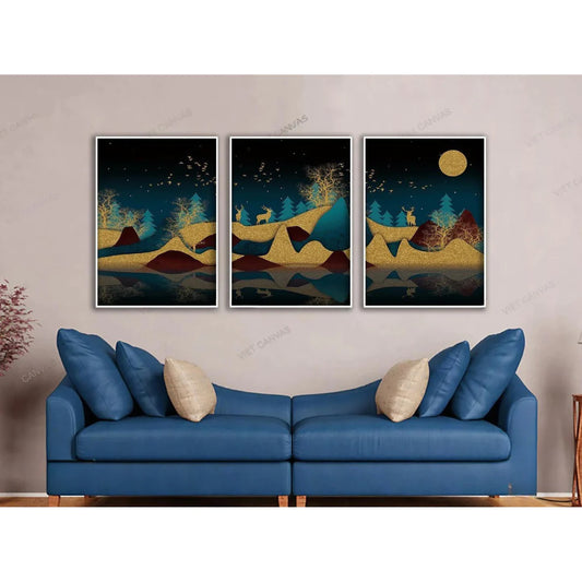 3PC CRYSTAL PAINTING FOR HOME DECORATION WALL ART