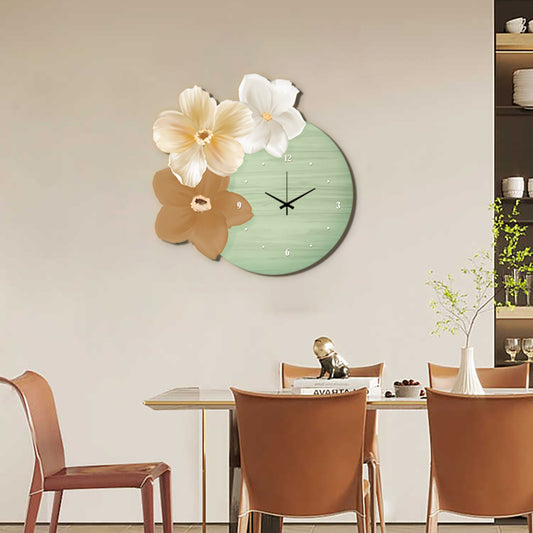 Floral Fusion Wall Clock