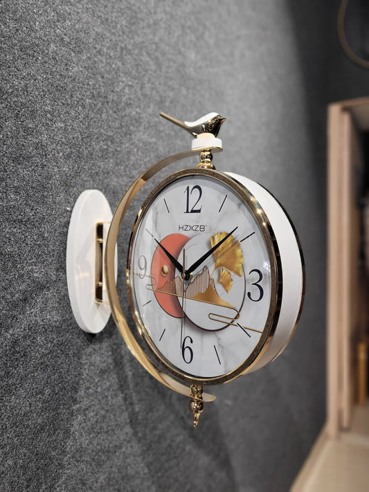 STYLISH DOUBLE SIDED WALL CLOCK WITH SPLENDID DESIGN