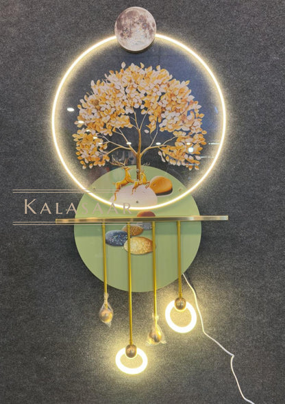 Floral Vista: LED Metal Wall Art with Remote Control