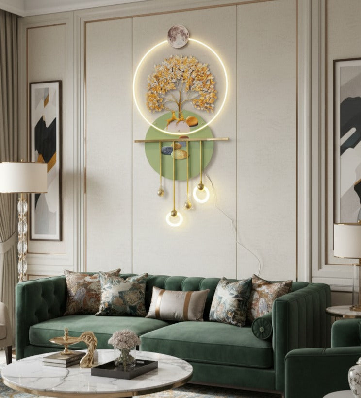 Floral Vista: LED Metal Wall Art with Remote Control