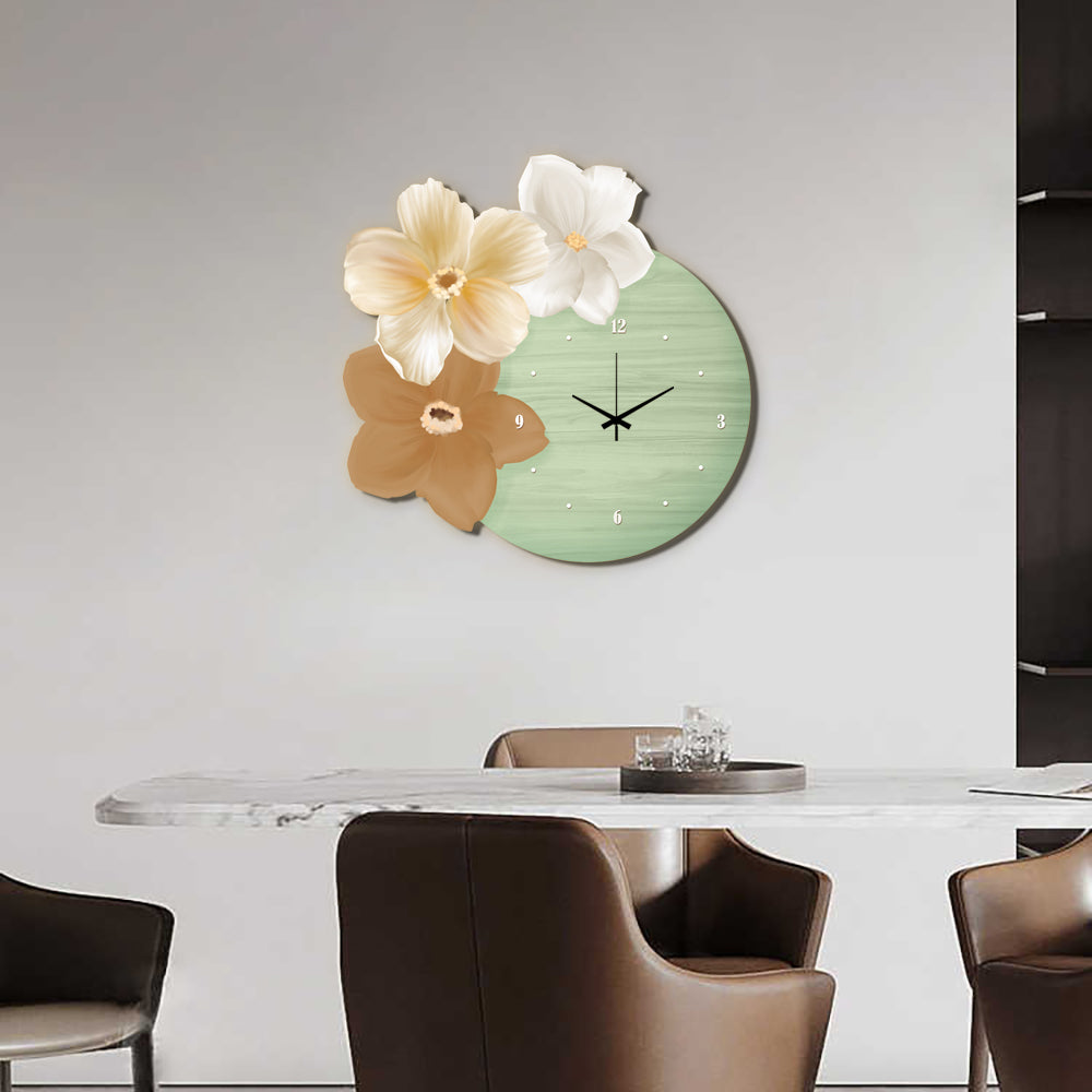 Floral Fusion Wall Clock