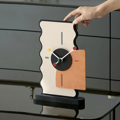 Retro Groove Wooden Clock