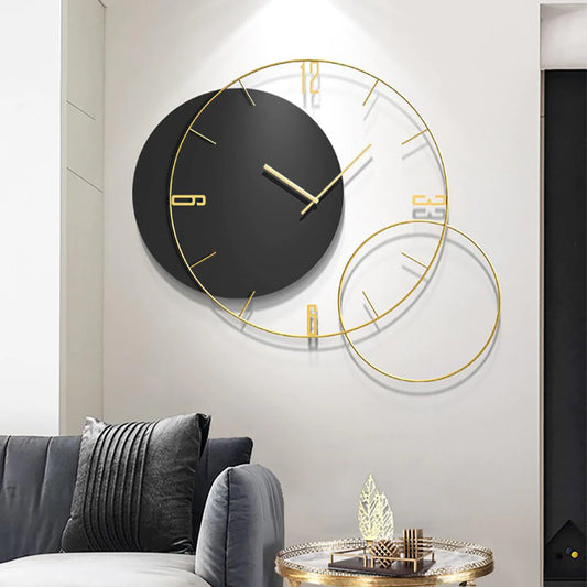 Modern Round Wall Clock In Black