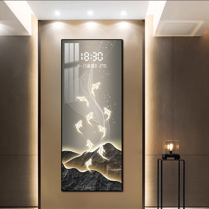 Illuminated Fish in a Serene Landscape Wall Art