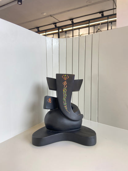Matte Black Ganesha Artifact