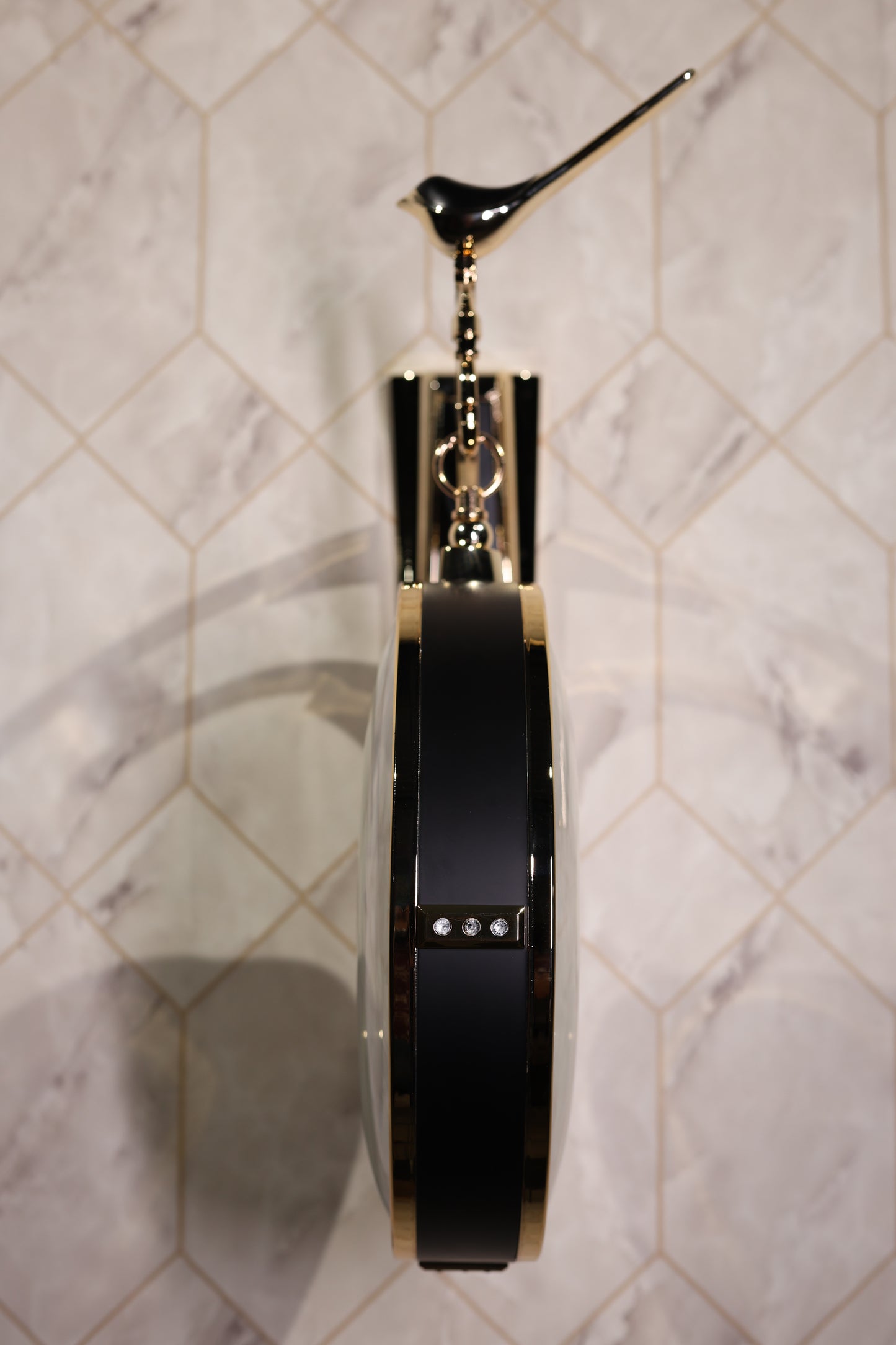 Stunning Black Double-Sided Hanging Clock – Bold Elegance by Kalasaar