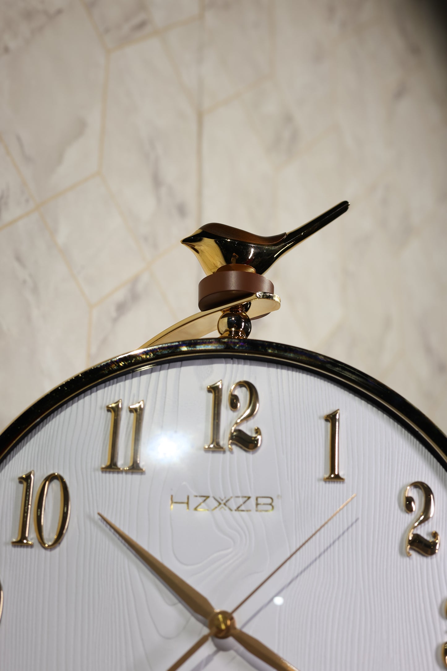 Brown & White Deer Mount Double-Faced Wall Clock