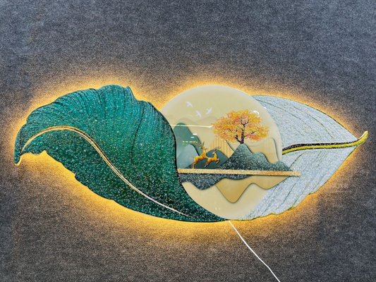 Leaf Harmony LED Wall Art – Nature Inspired Luxury Decor