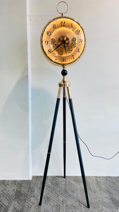 Modern Luxury Tripod Gear Clock with Remote Control