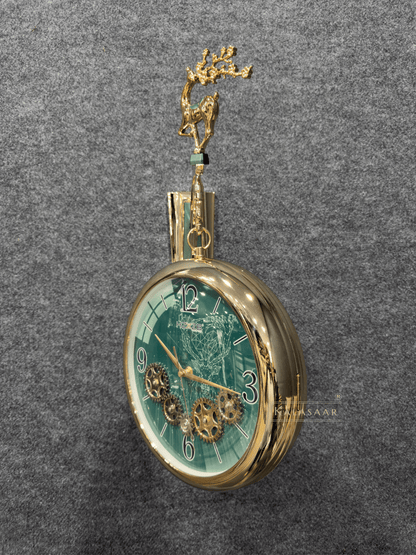 Luxury Double-Sided Mechanical Gear Clock