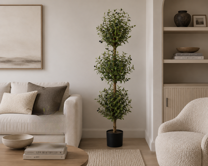 Kalasaar Decor Premium Olive Topiary Artificial Tree