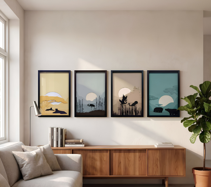Handmade 4-Piece Sand Art Painting Set