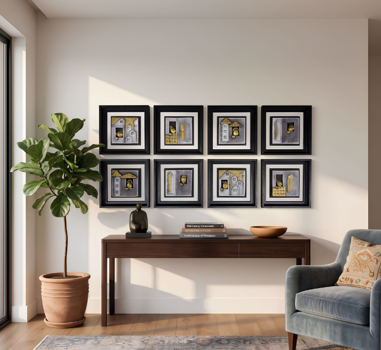 Handmade 8-Piece Sand Art Wall Painting Set