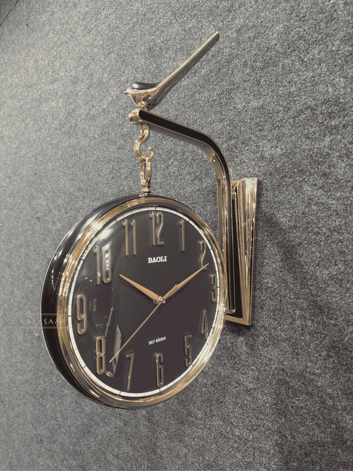Kalasaar Decor Premium Dual-Sided Moving Gear Wall Clock