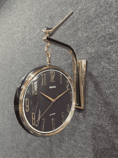Kalasaar Decor Premium Dual-Sided Moving Gear Wall Clock