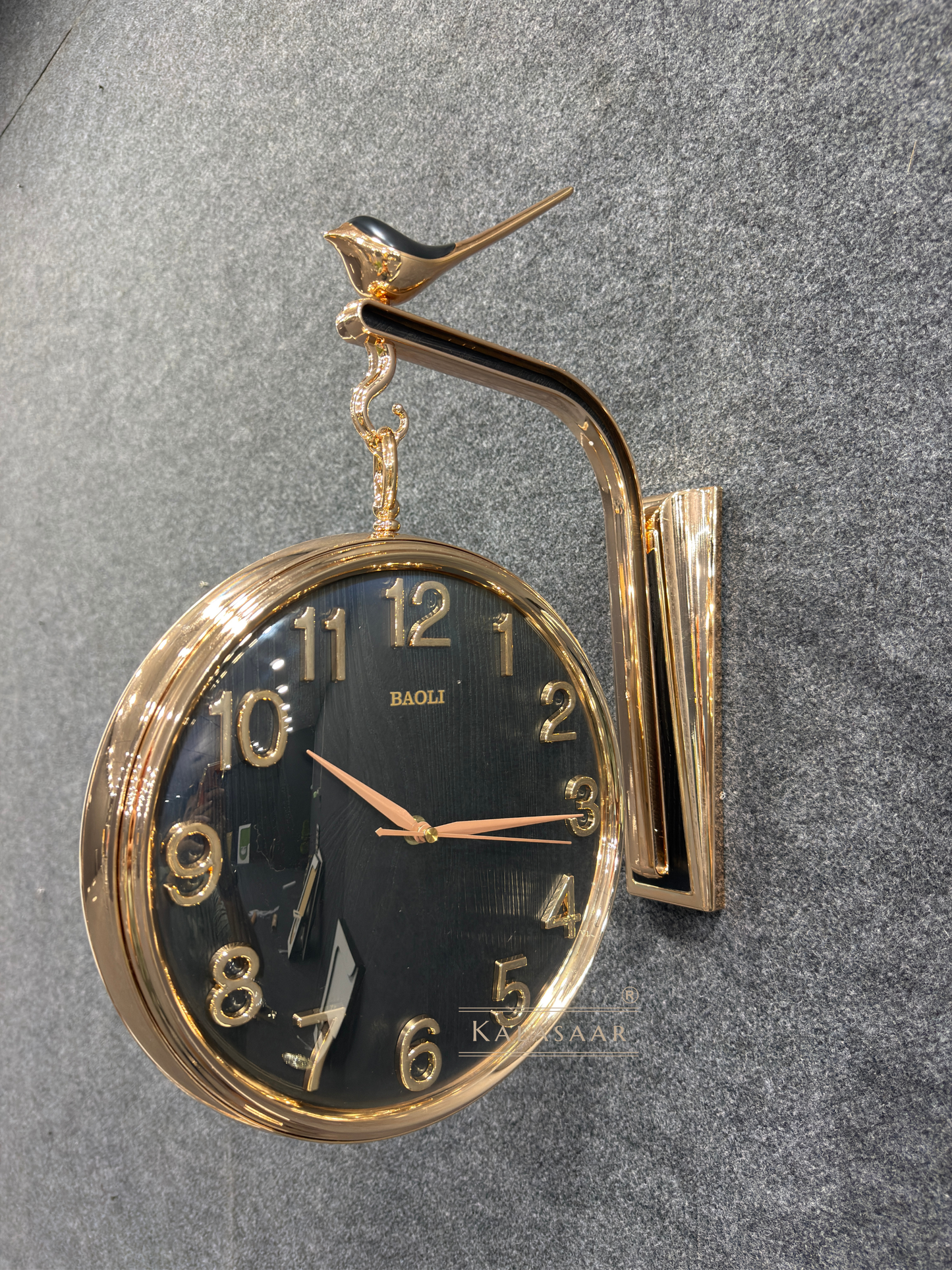 Kalasaar Decor Premium Double-Sided Gear Wall Clock