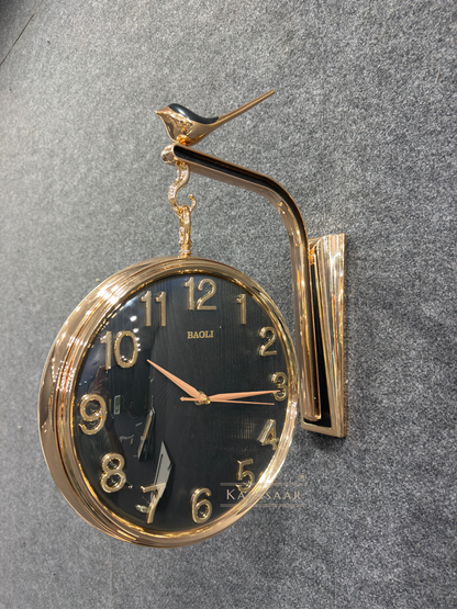 Kalasaar Decor Premium Double-Sided Gear Wall Clock
