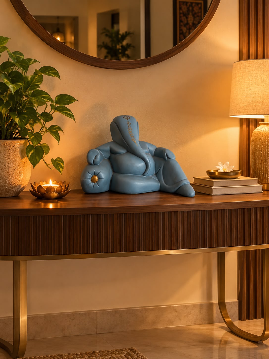 Minimalist Reclining Ganesha Artifact